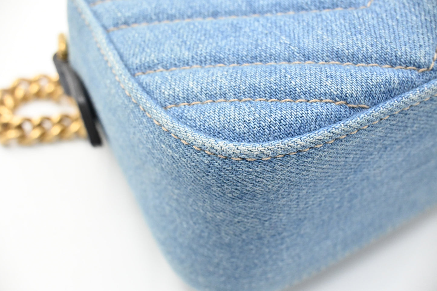 Gucci Marmont Crossbody Bag in Blue Denim Canvas