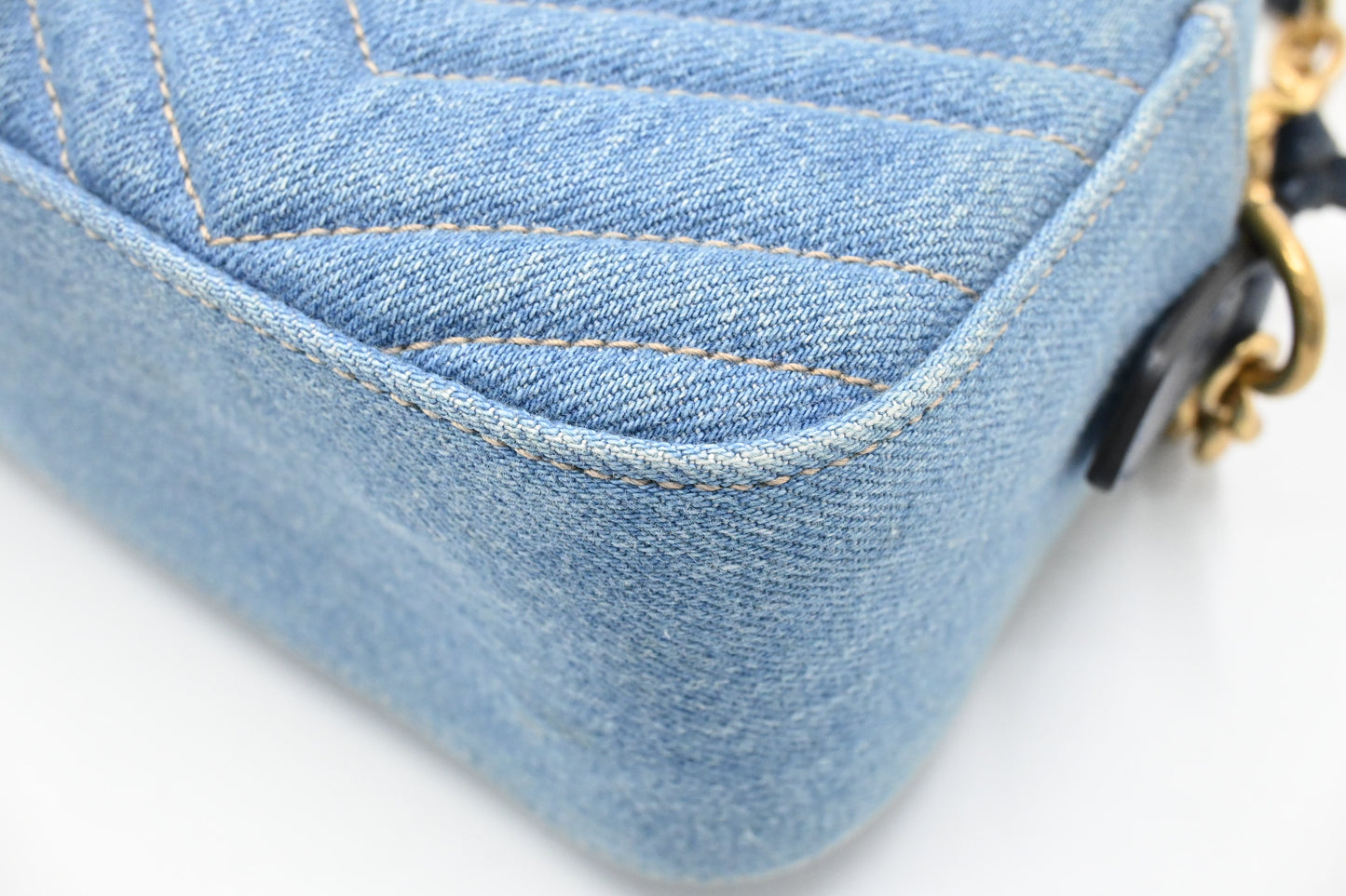 Gucci Marmont Crossbody Bag in Blue Denim Canvas