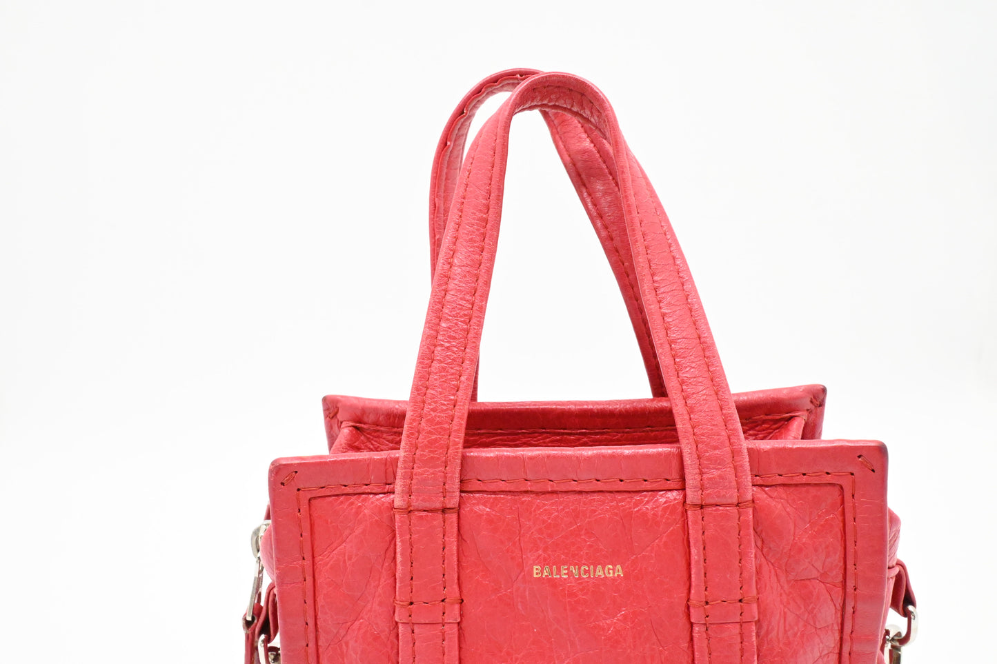 Balenciaga Bazar Shopper in Red Leather