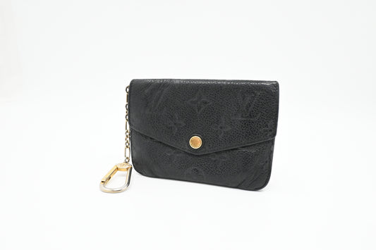 Louis Vuitton Pochette Cles in Navy Empreinte Leather
