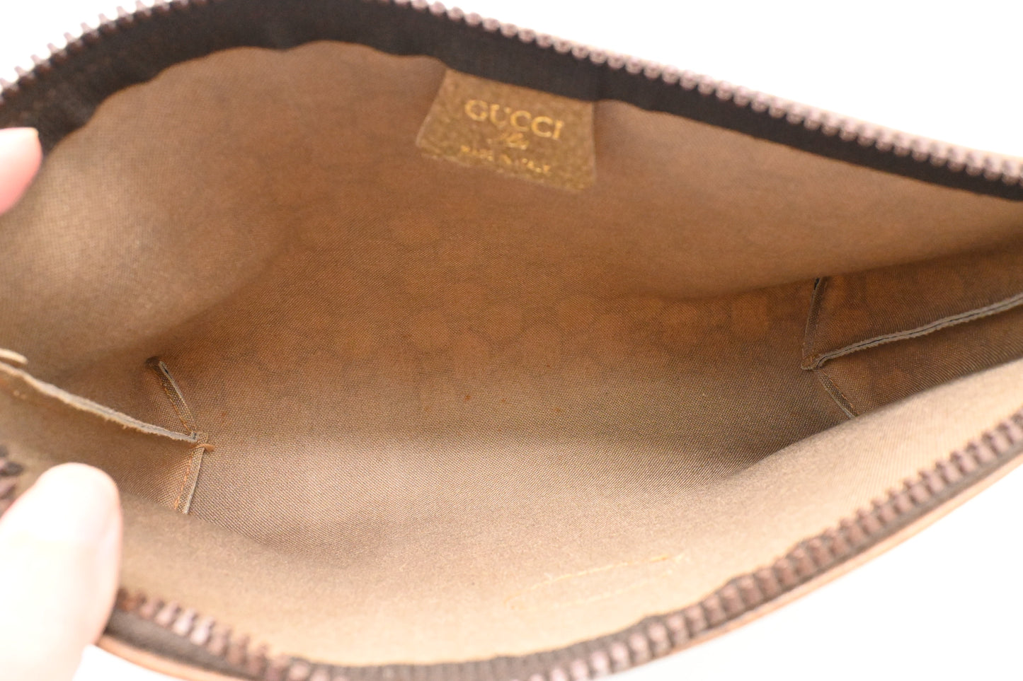 Gucci Plus Clutch in GG Plus Supreme Canvas