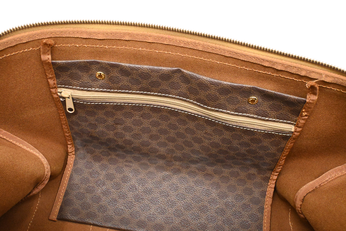 Celine Duffle Bag in Brown Macadam Canvas