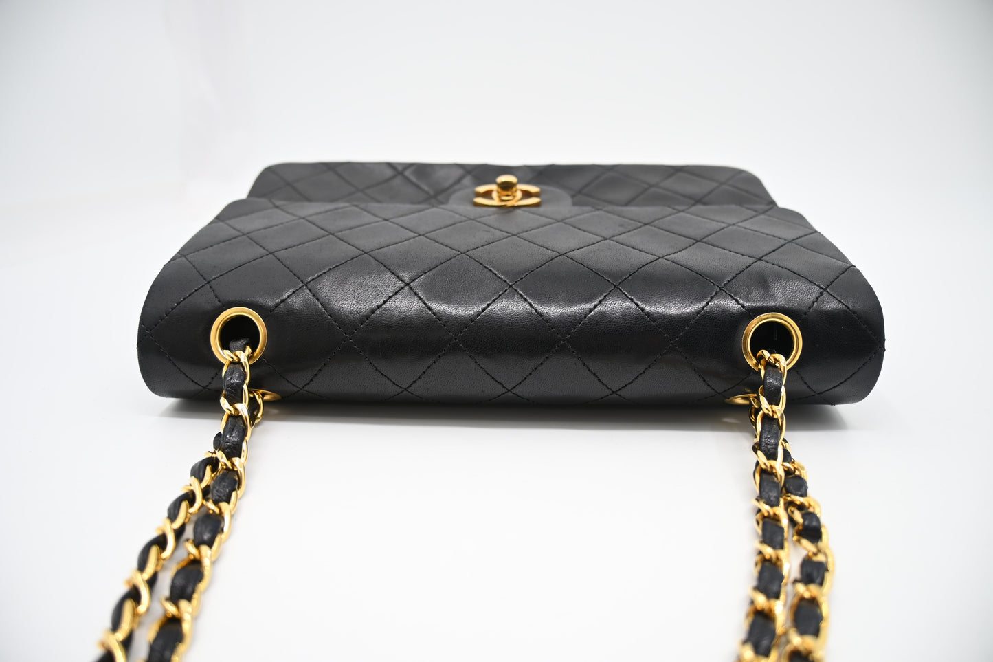 Chanel Medium Double Flap in Black Matelassé Leather
