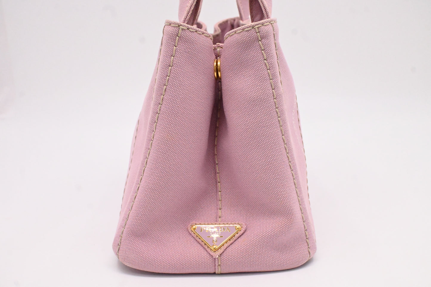 Prada Small Canapa in Pink Canvas