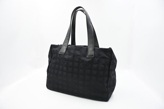Chanel New Travel Line Tote in Black Canvas