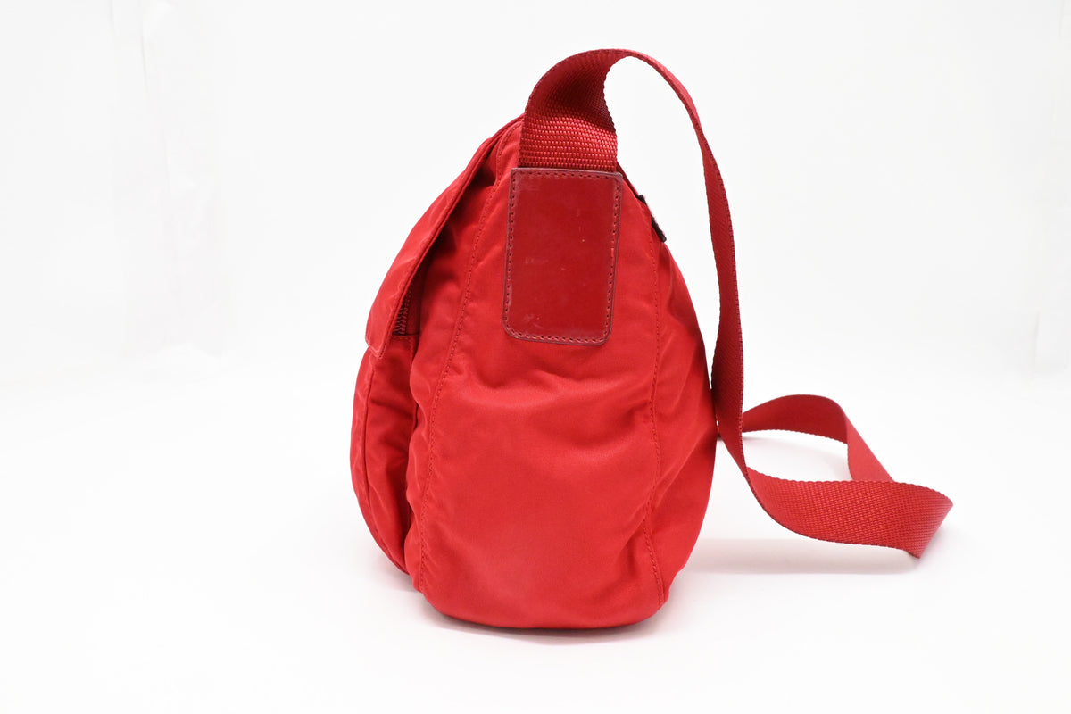 Prada Crossbody Bag in Red Nylon Canvas