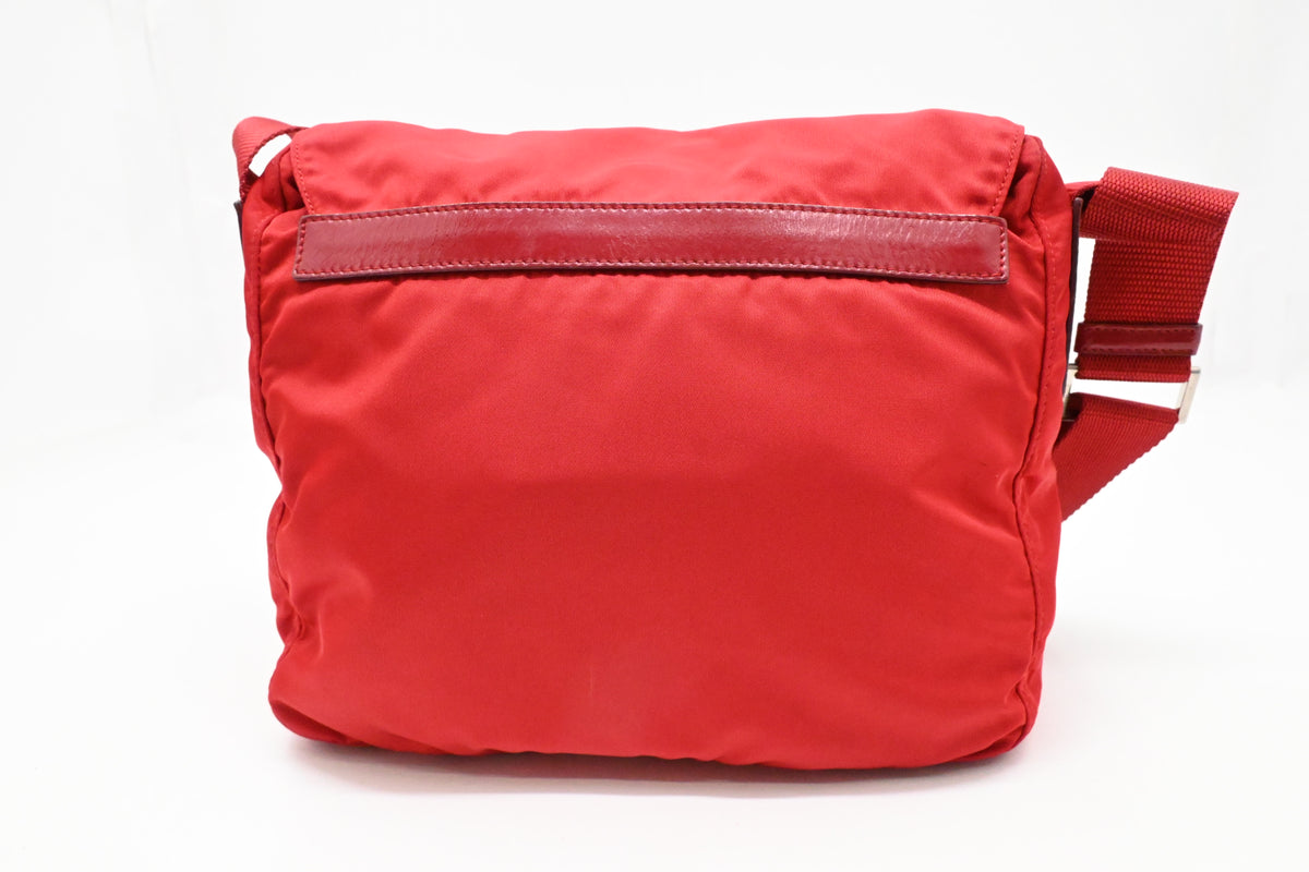 Prada Crossbody Bag in Red Nylon Canvas