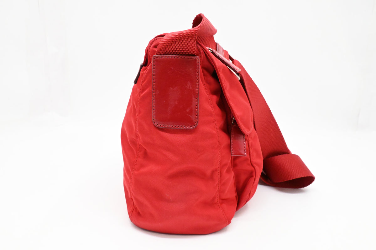 Prada Crossbody Bag in Red Nylon Canvas