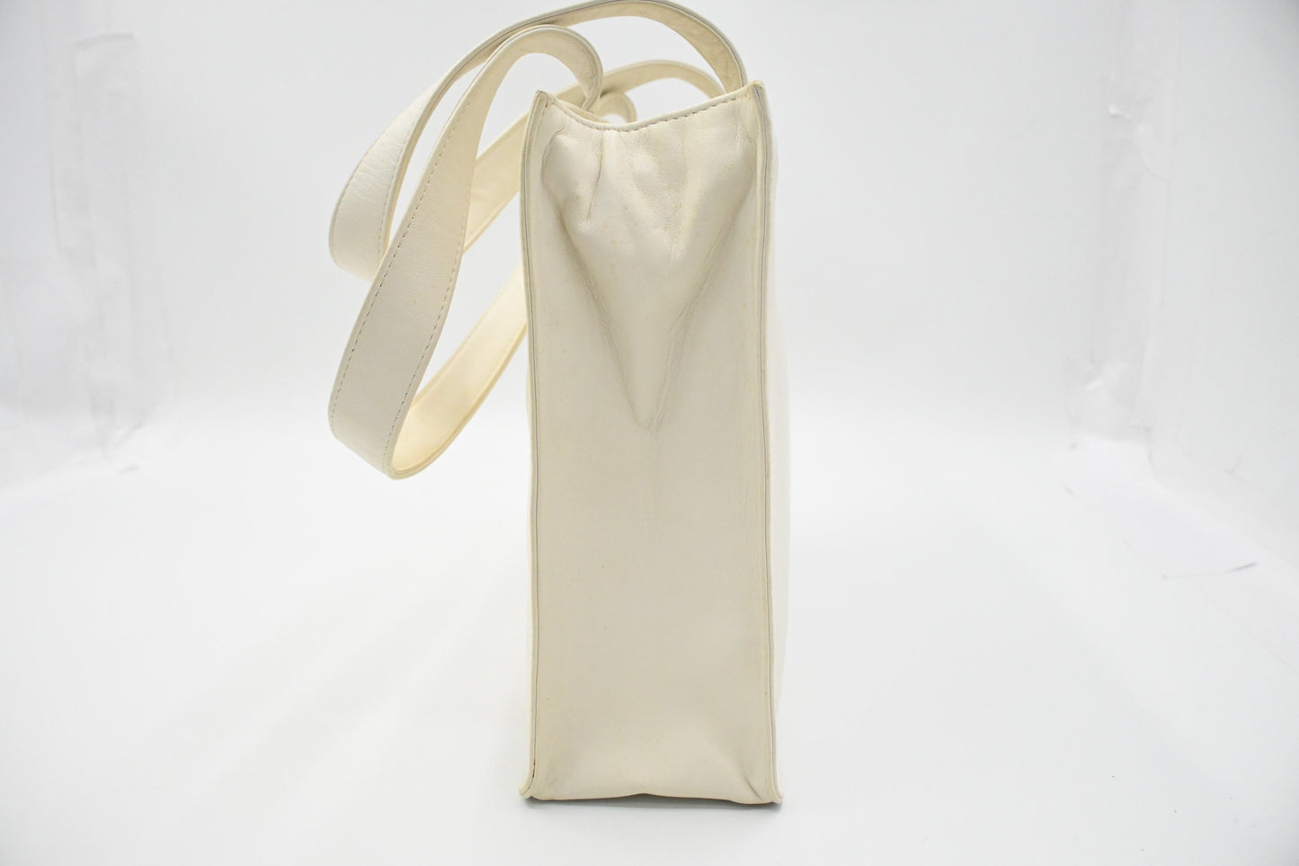 Chanel Small Tote in White Leather