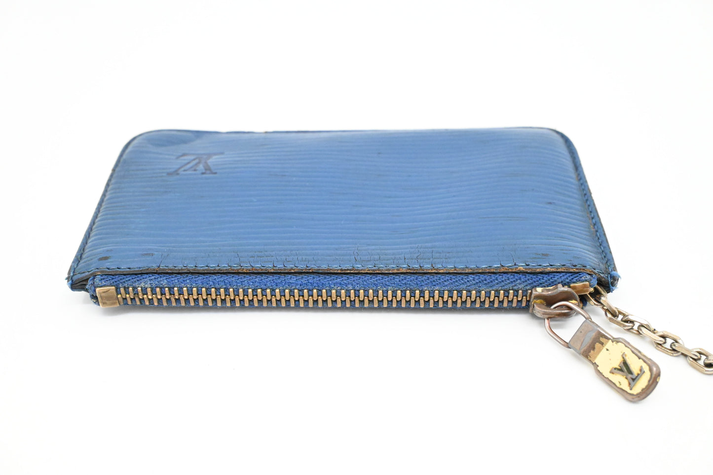 Louis Vuitton Pochette Cles in Blue Epi Leather