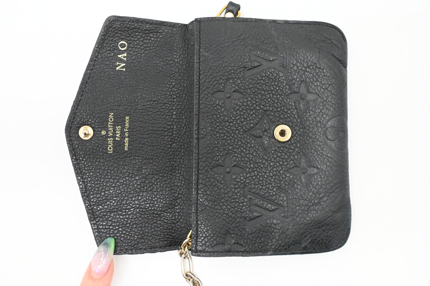 Louis Vuitton Pochette Cles in Navy Empreinte Leather