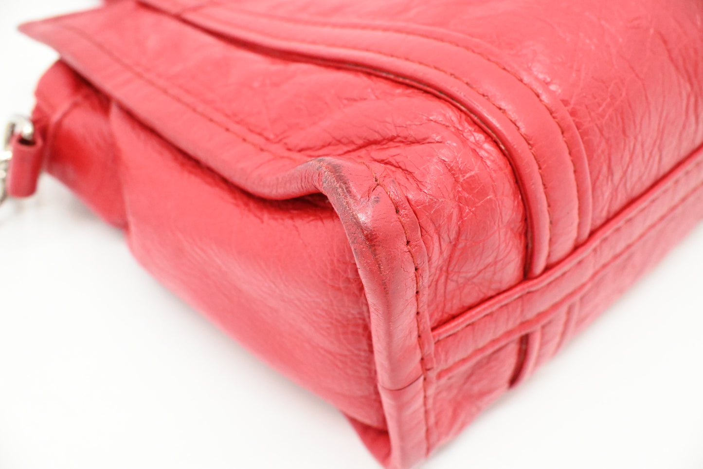 Balenciaga Bazar Shopper in Red Leather