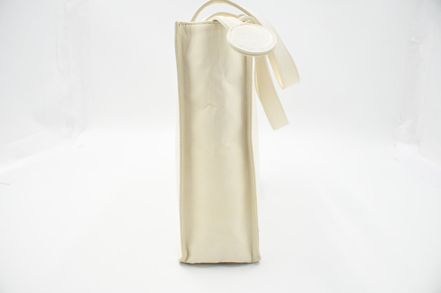 Chanel Small Tote in White Leather