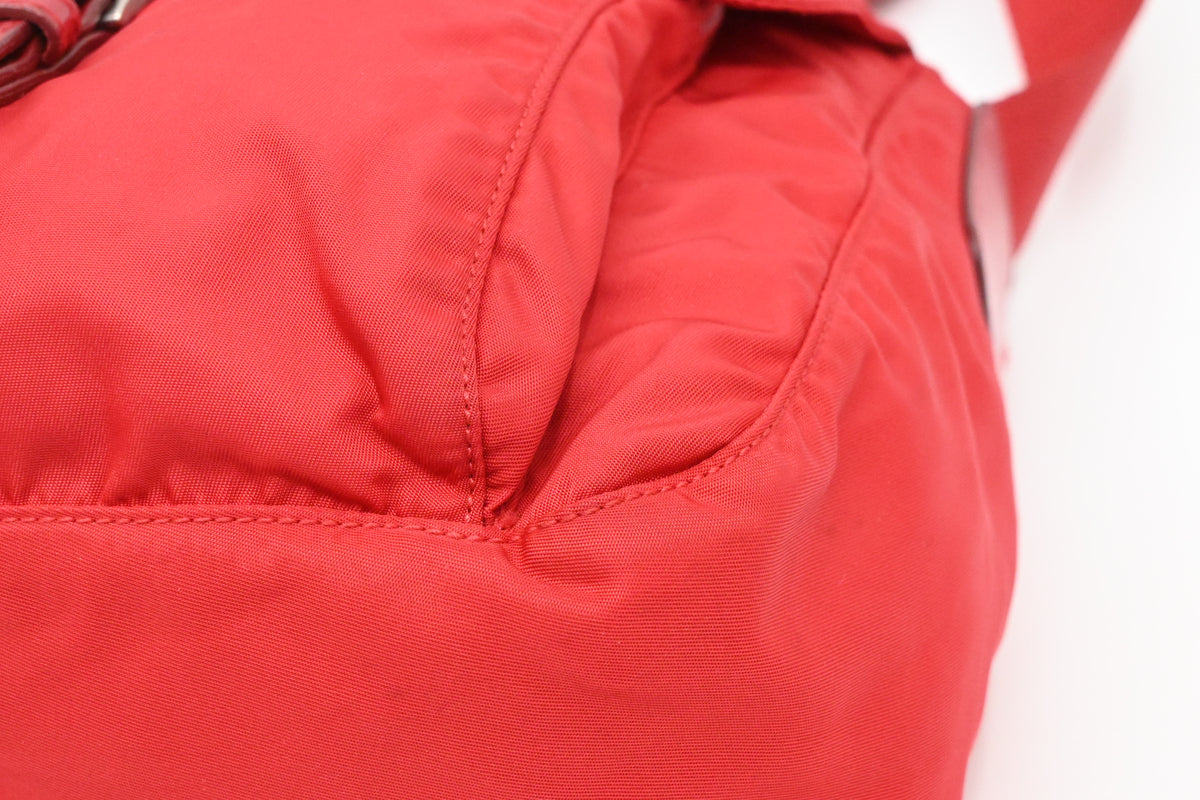Prada Crossbody Bag in Red Nylon Canvas