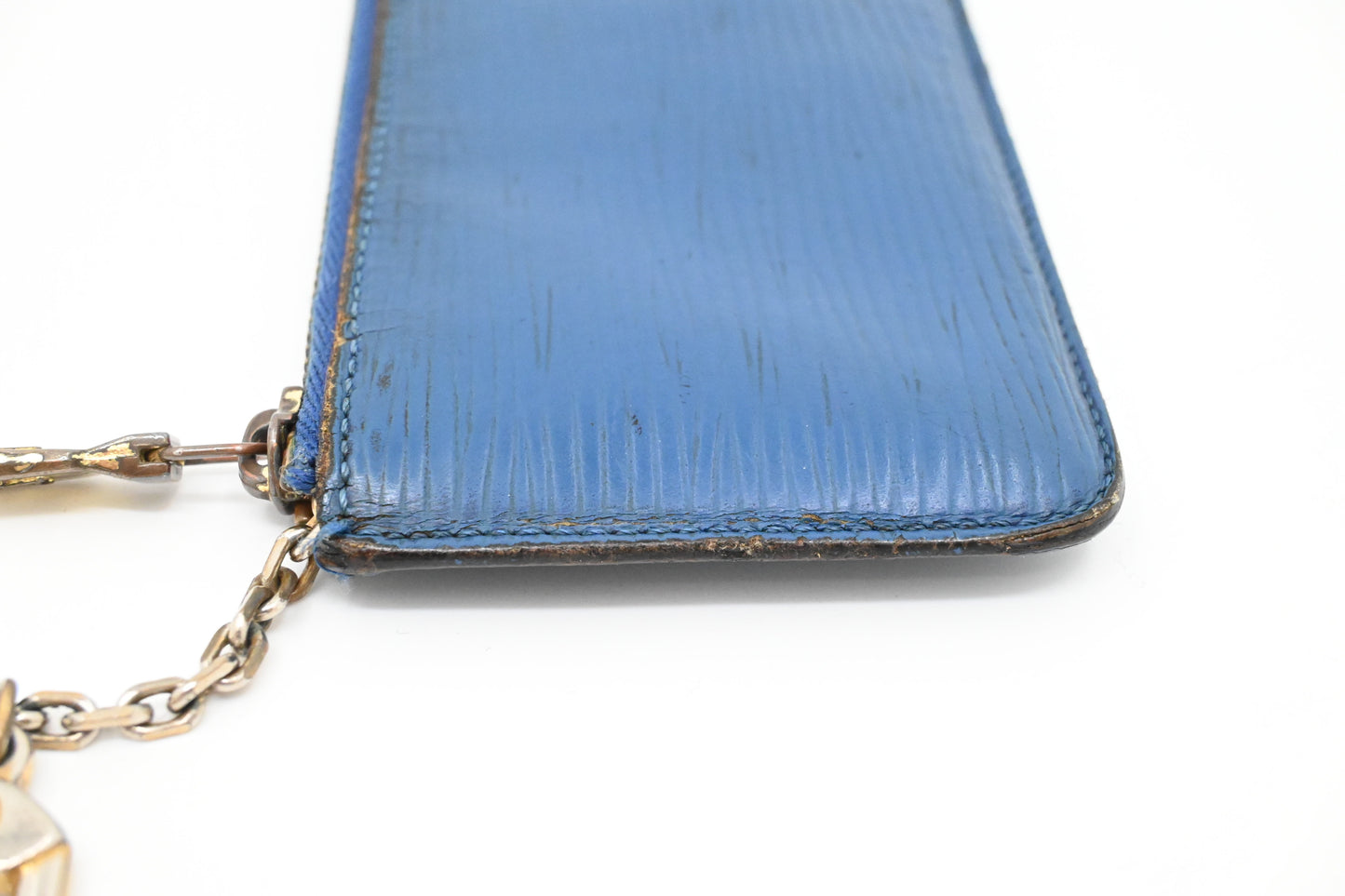 Louis Vuitton Pochette Cles in Blue Epi Leather