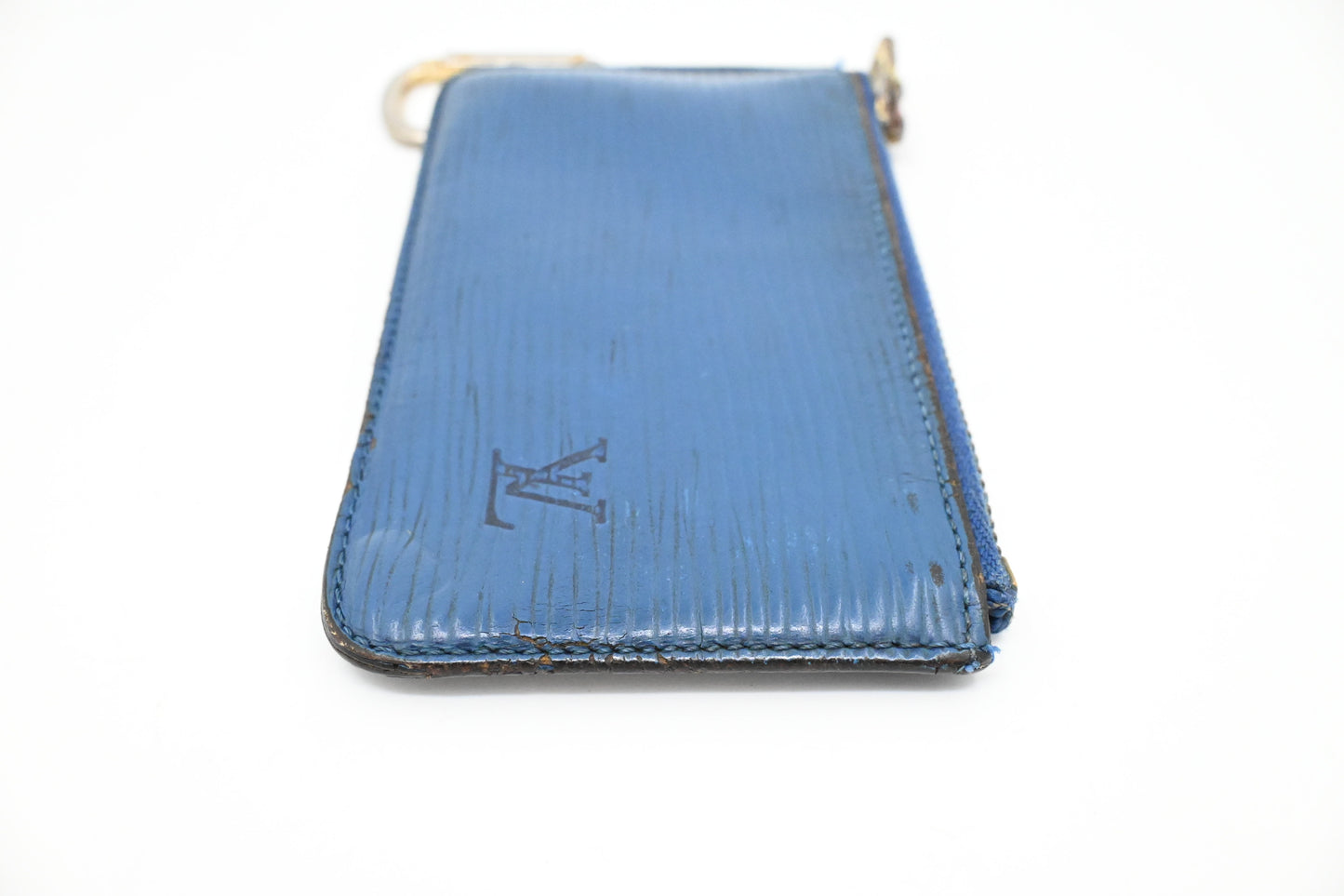 Louis Vuitton Pochette Cles in Blue Epi Leather