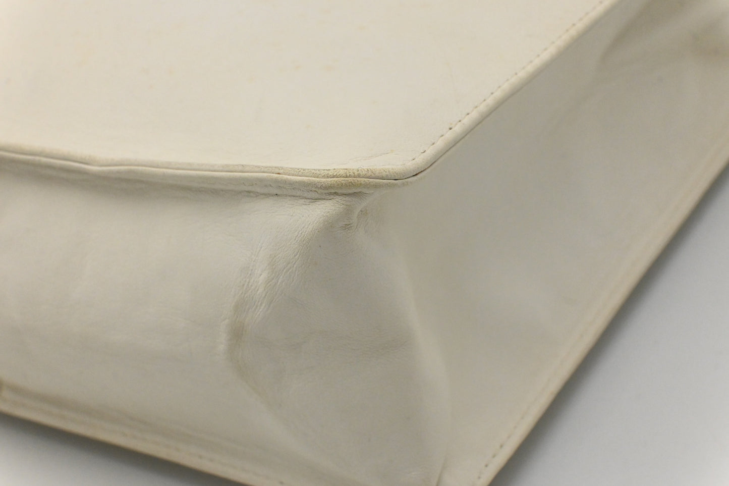 Chanel Small Tote in White Leather