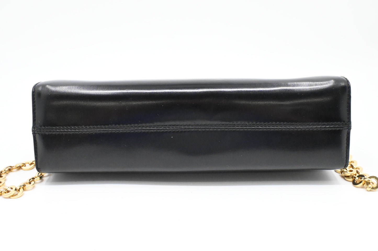 Ferragamo Chain Crossbody Bag in Black Leather