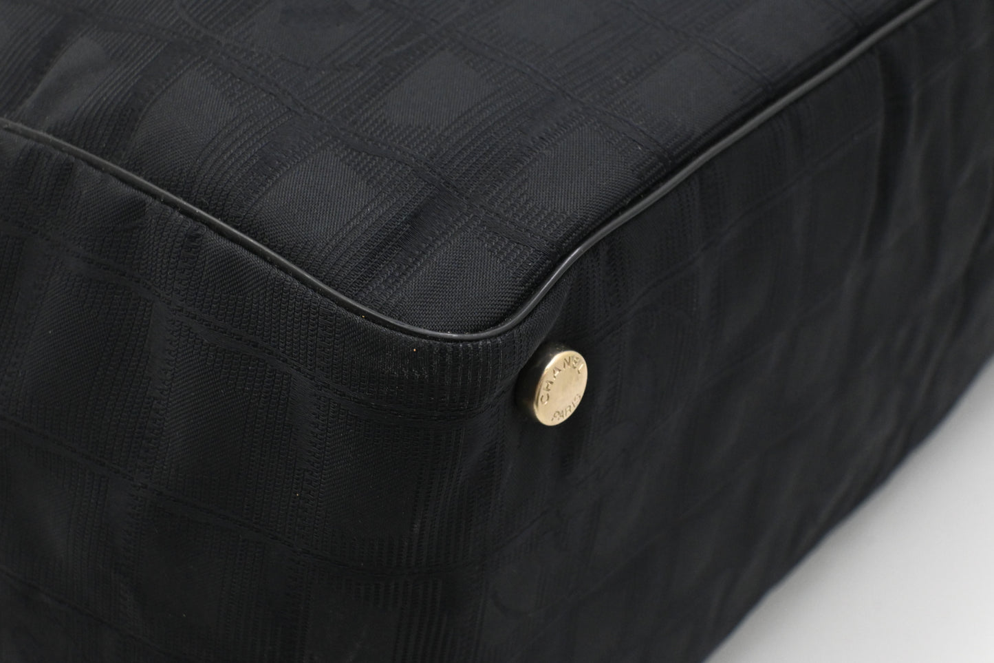 Chanel New Travel Line Tote in Black Canvas