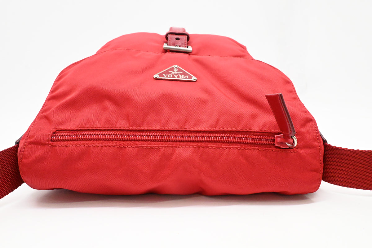 Prada Crossbody Bag in Red Nylon Canvas