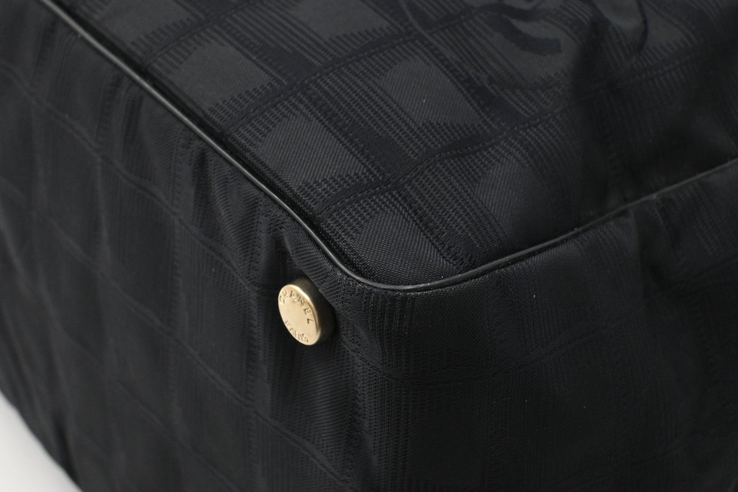 Chanel New Travel Line Tote in Black Canvas