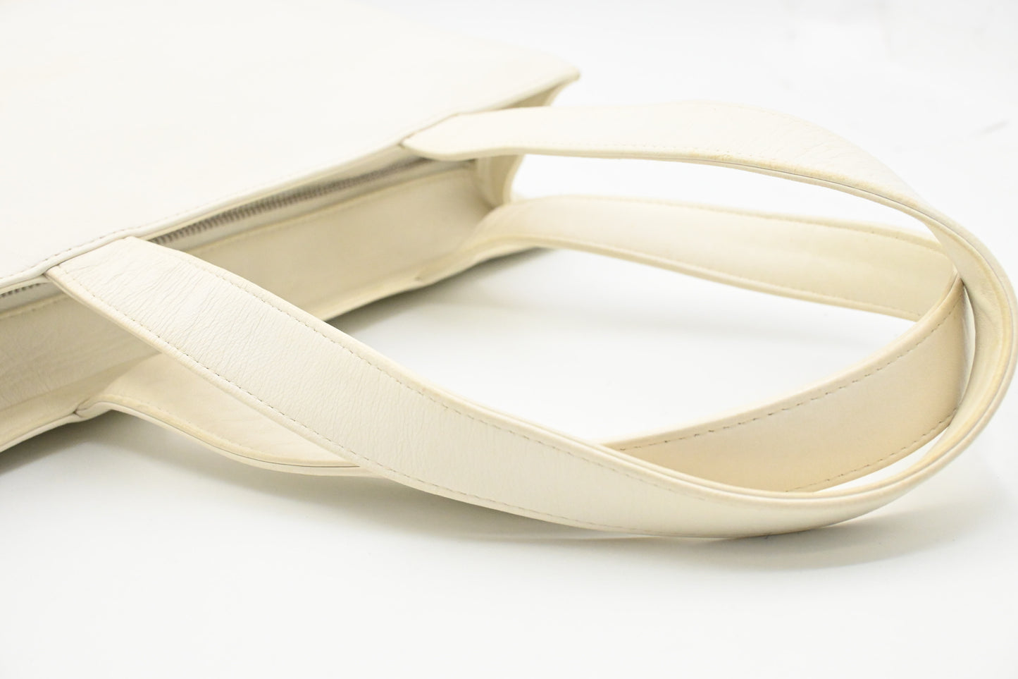 Chanel Small Tote in White Leather