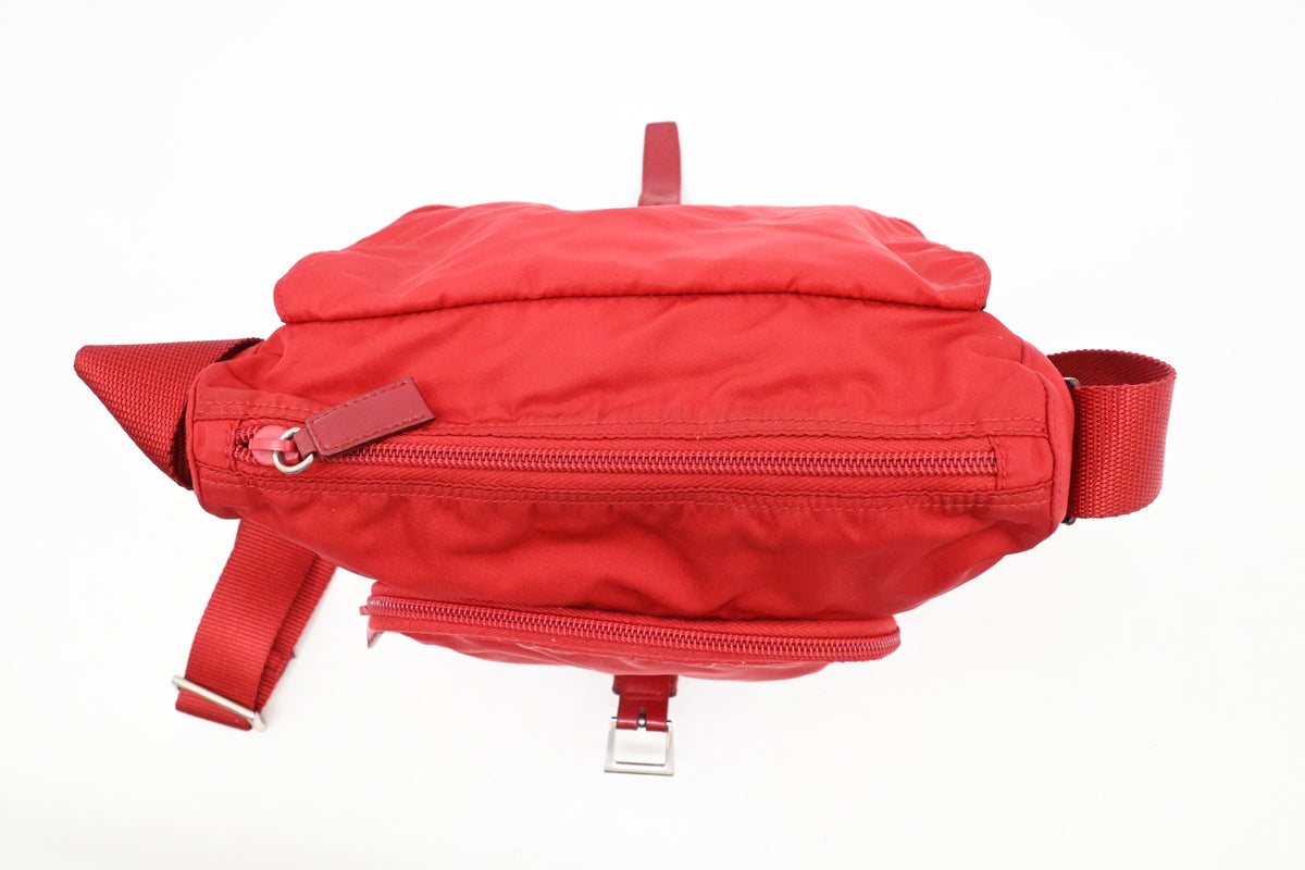 Prada Crossbody Bag in Red Nylon Canvas
