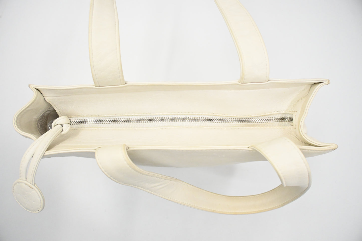 Chanel Small Tote in White Leather