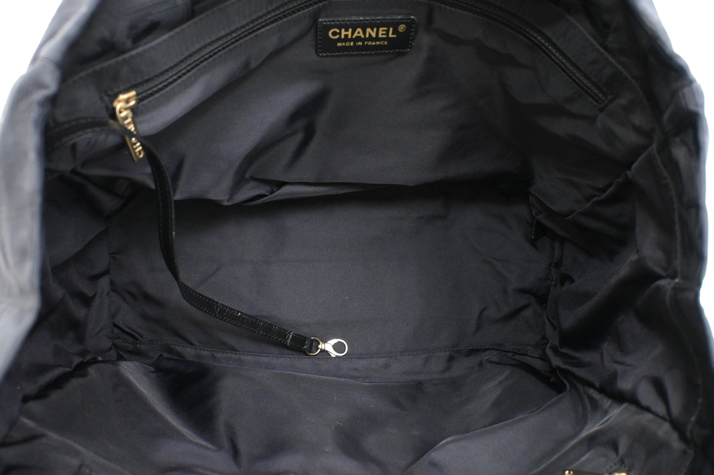 Chanel New Travel Line Tote in Black Canvas