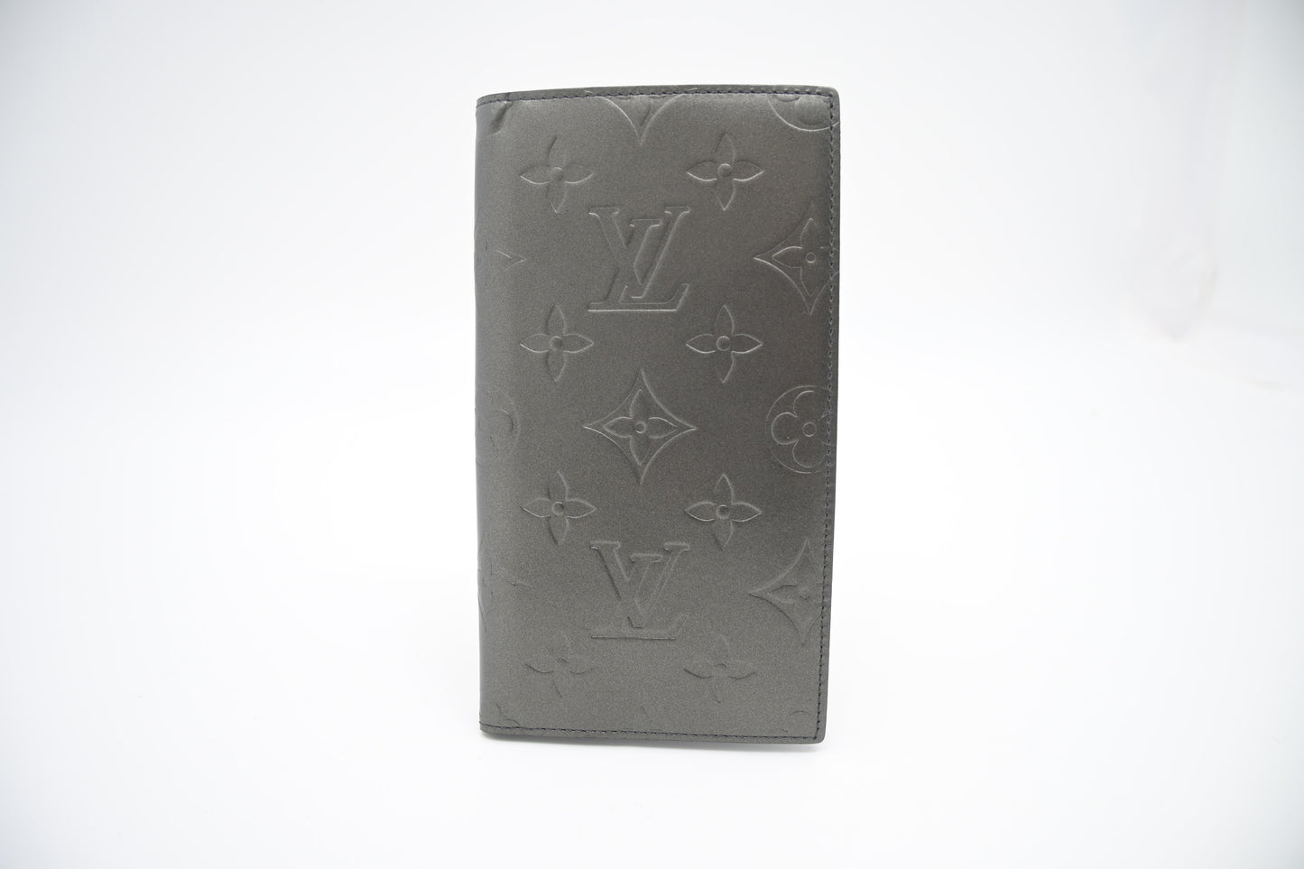 Louis Vuitton Bifold Wallet in Grey Matte Leather