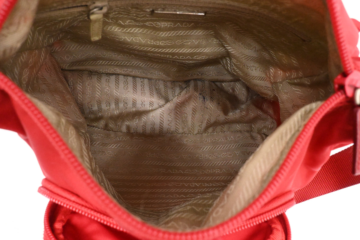 Prada Crossbody Bag in Red Nylon Canvas