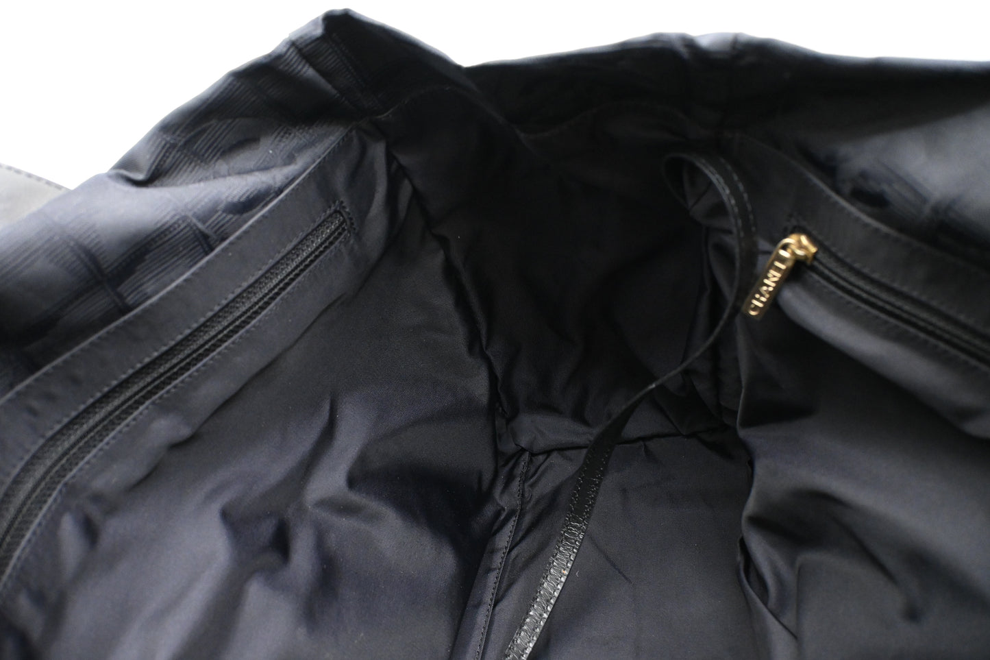 Chanel New Travel Line Tote in Black Canvas