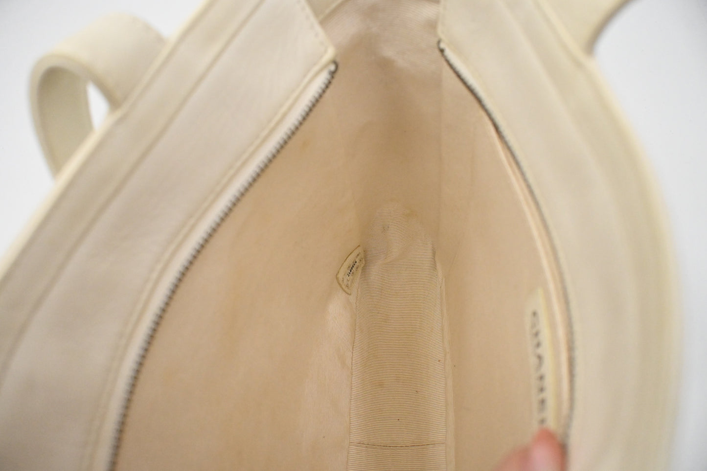 Chanel Small Tote in White Leather