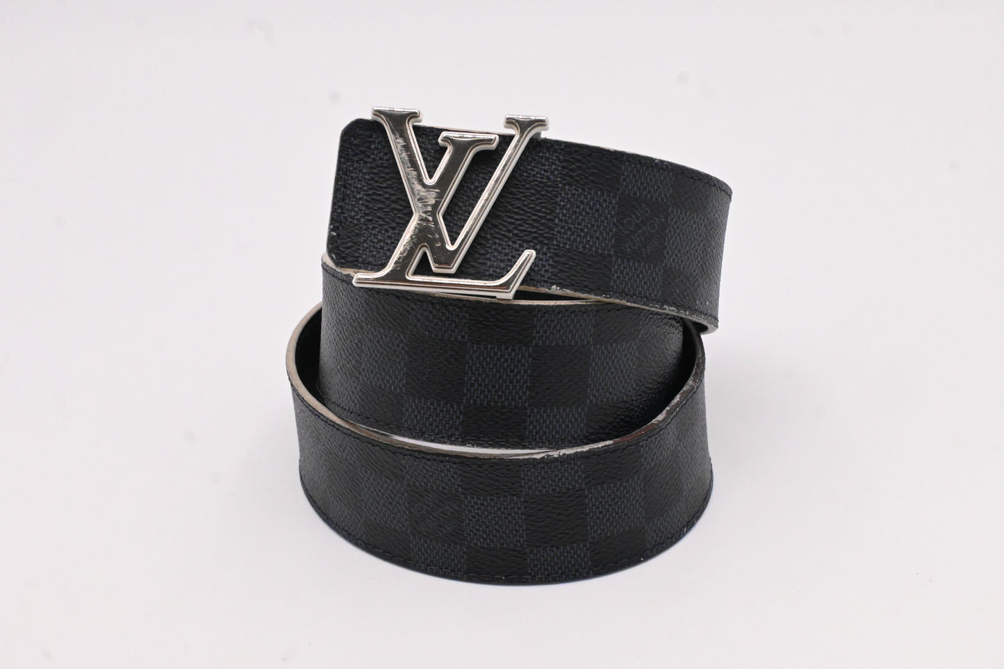 Louis Vuitton Initials Reversible Belt in Damier Cobalt Canvas
