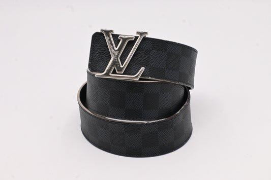 Louis Vuitton Initials Reversible Belt in Damier Cobalt Canvas