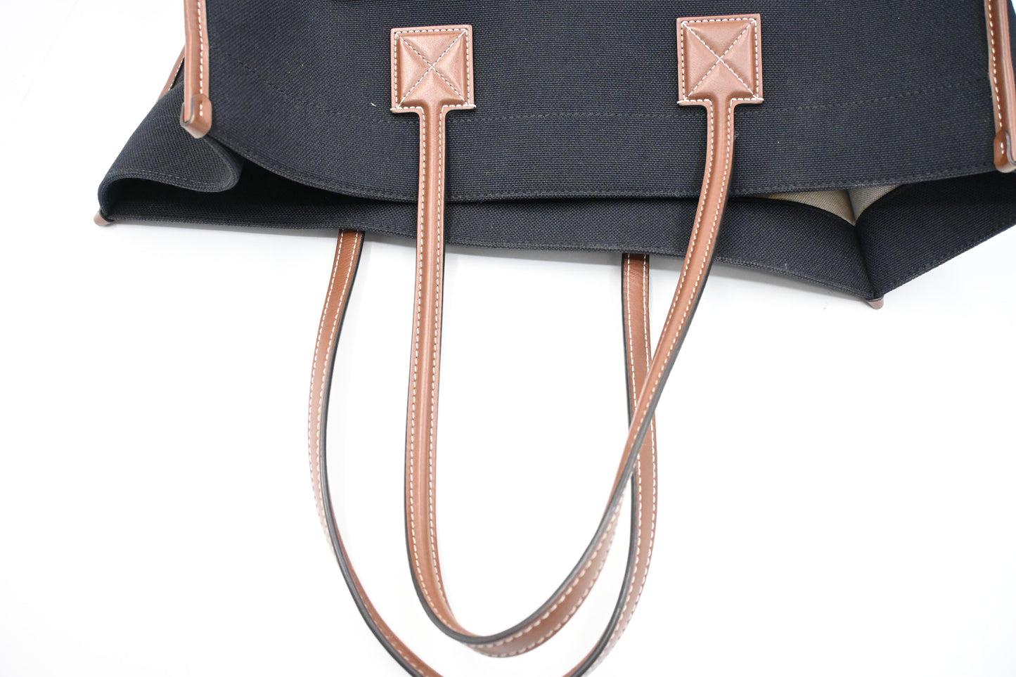 Burberry Tote in Dark Navy Blue Canvas