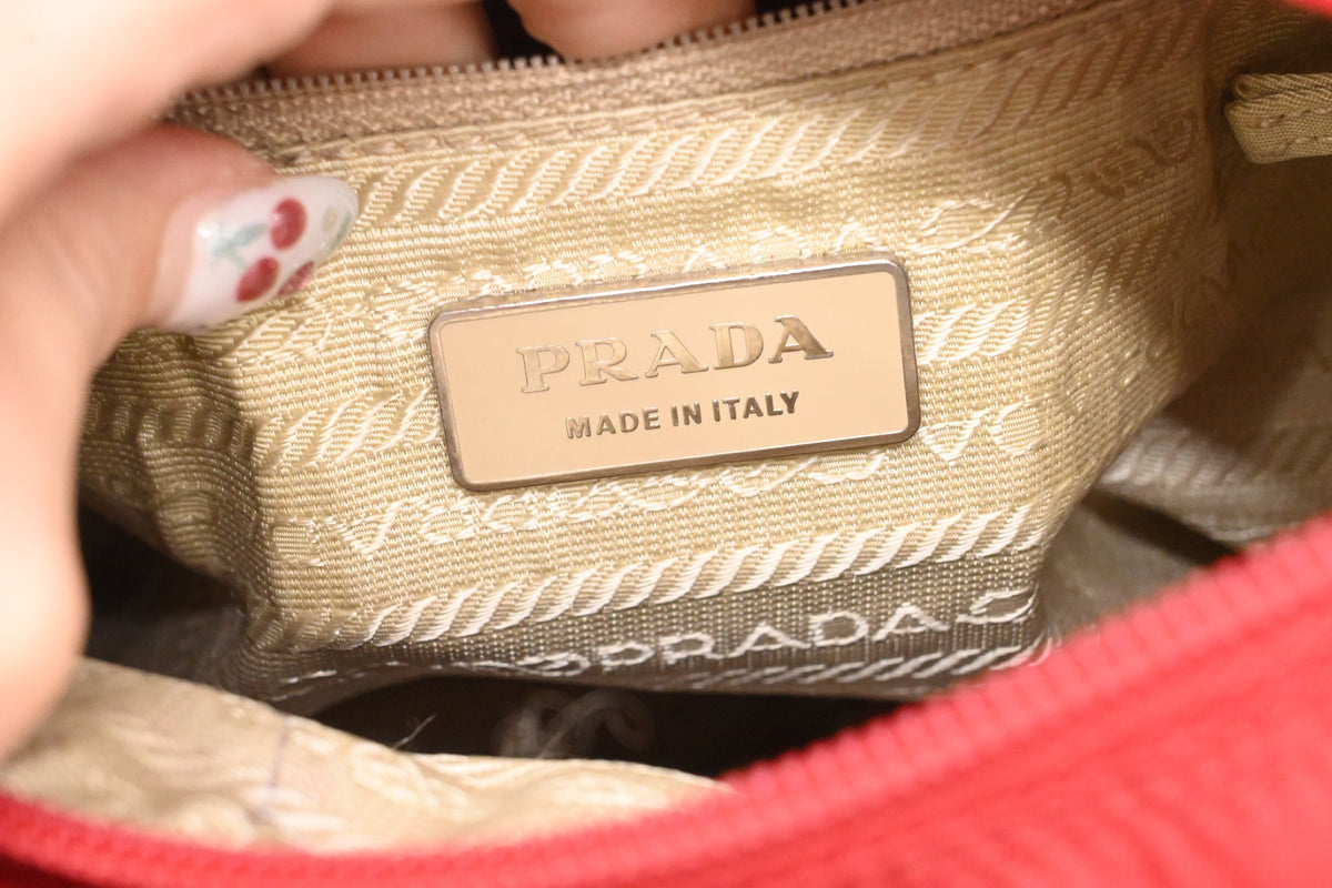 Prada Crossbody Bag in Red Nylon Canvas