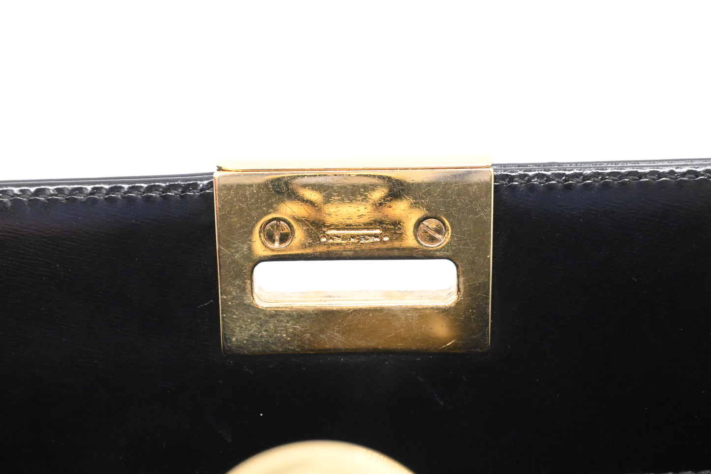 Ferragamo Chain Crossbody Bag in Black Leather