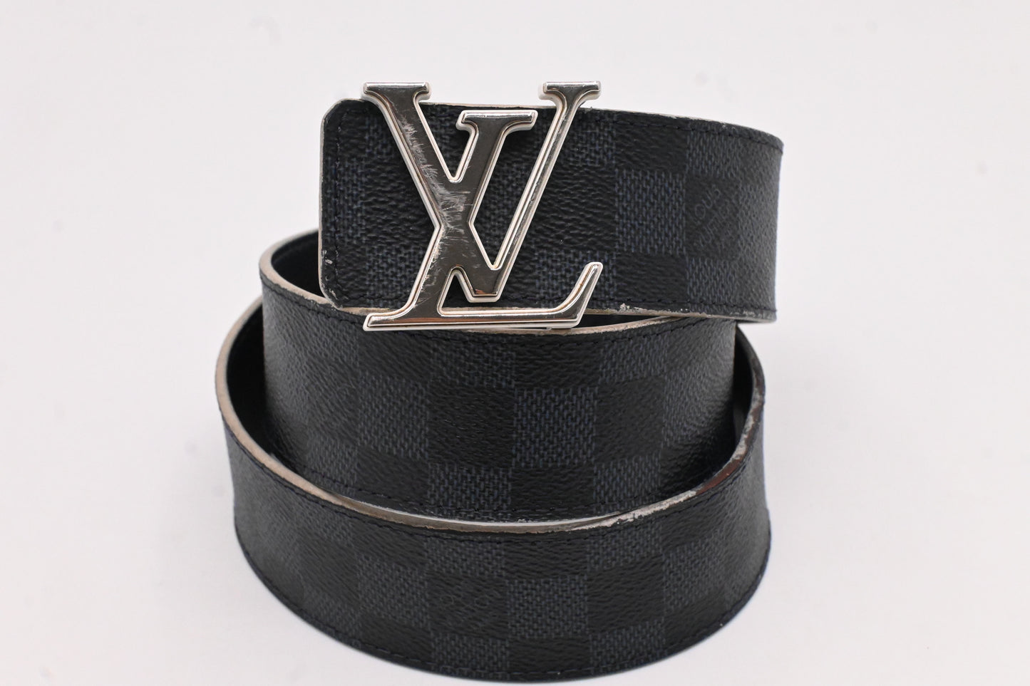 Louis Vuitton Initials Reversible Belt in Damier Cobalt Canvas