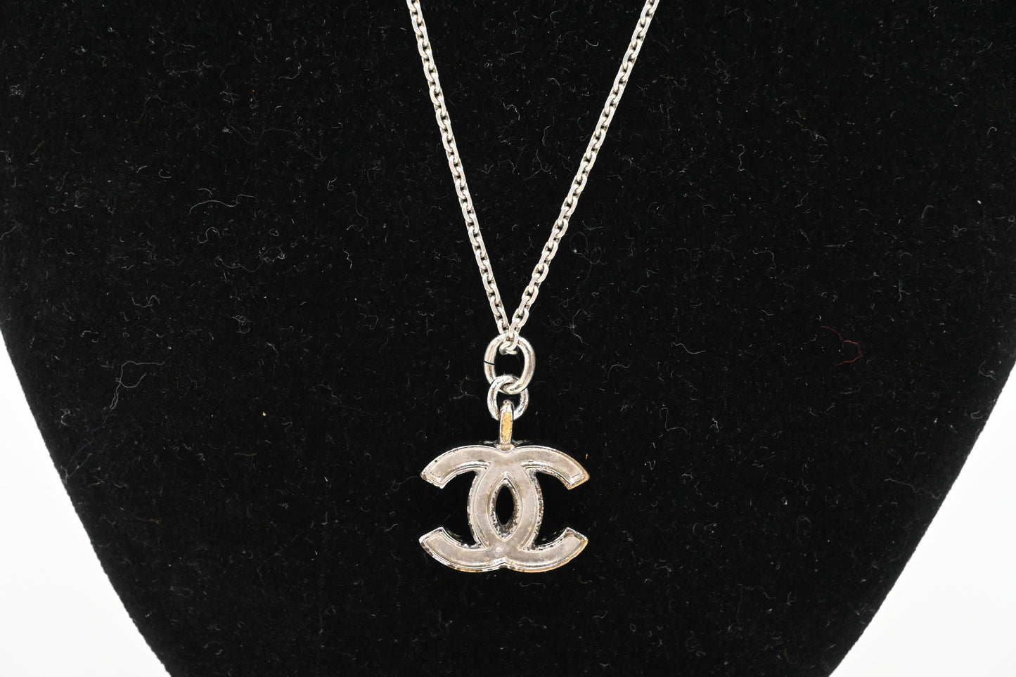 Chanel Pink CC Necklace in Sterling Silver