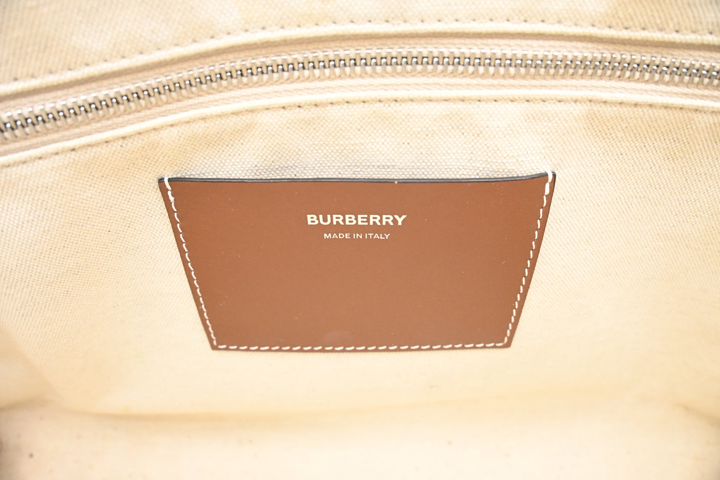 Burberry Tote in Dark Navy Blue Canvas