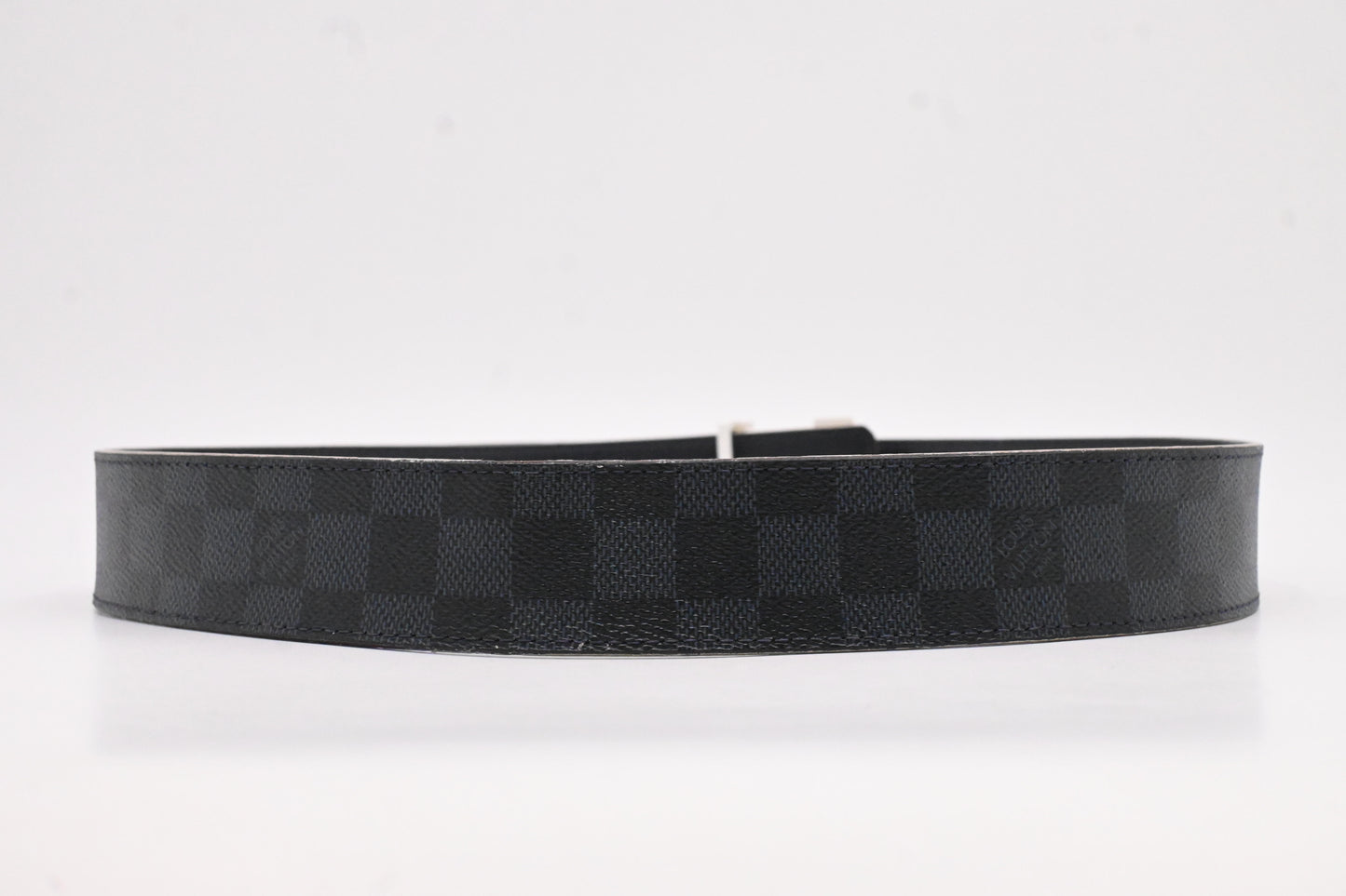 Louis Vuitton Initials Reversible Belt in Damier Cobalt Canvas