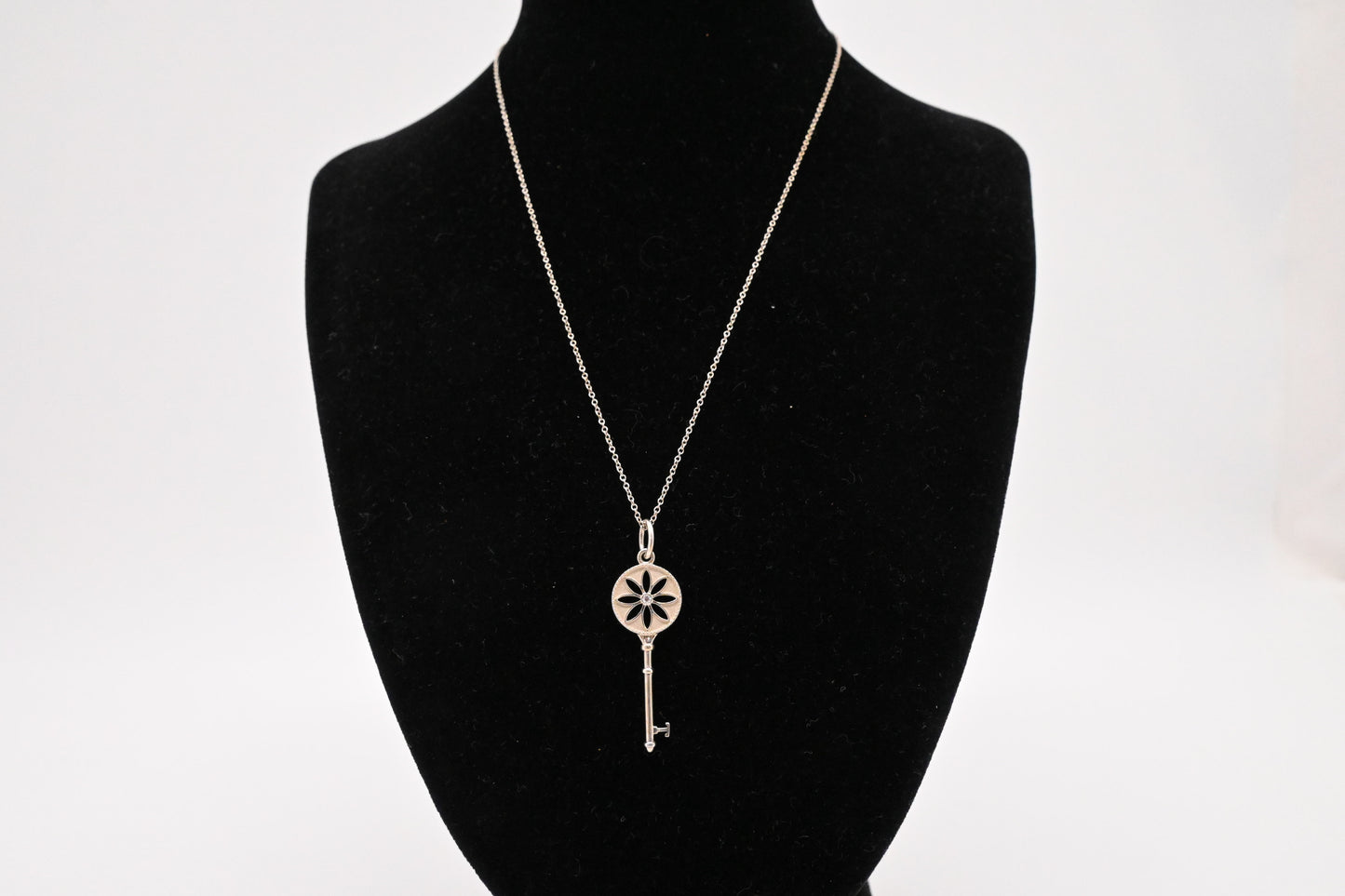 Tiffany & Co. Daisy Key Pendant Necklace in Sterling Silver