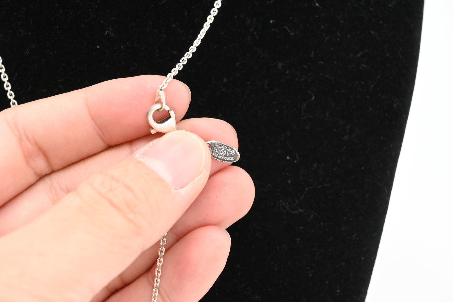 Chanel Pink CC Necklace in Sterling Silver