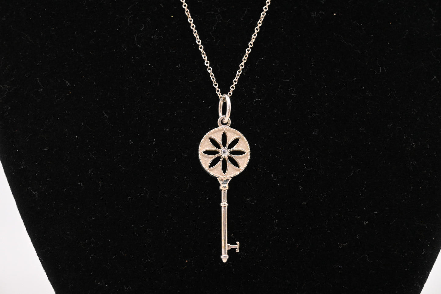 Tiffany & Co. Daisy Key Pendant Necklace in Sterling Silver