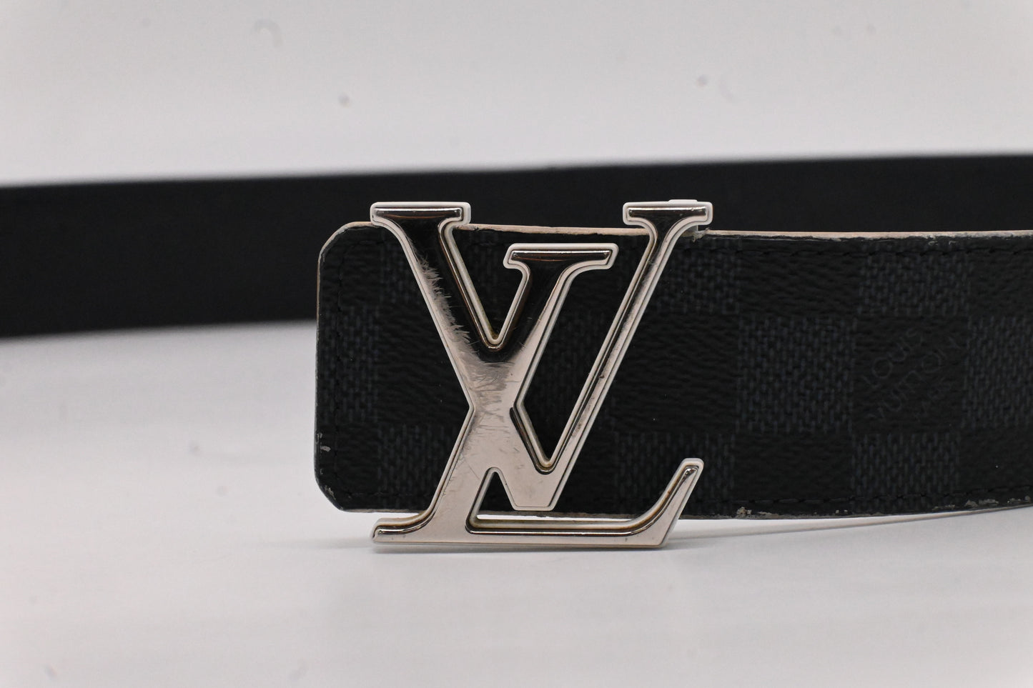 Louis Vuitton Initials Reversible Belt in Damier Cobalt Canvas