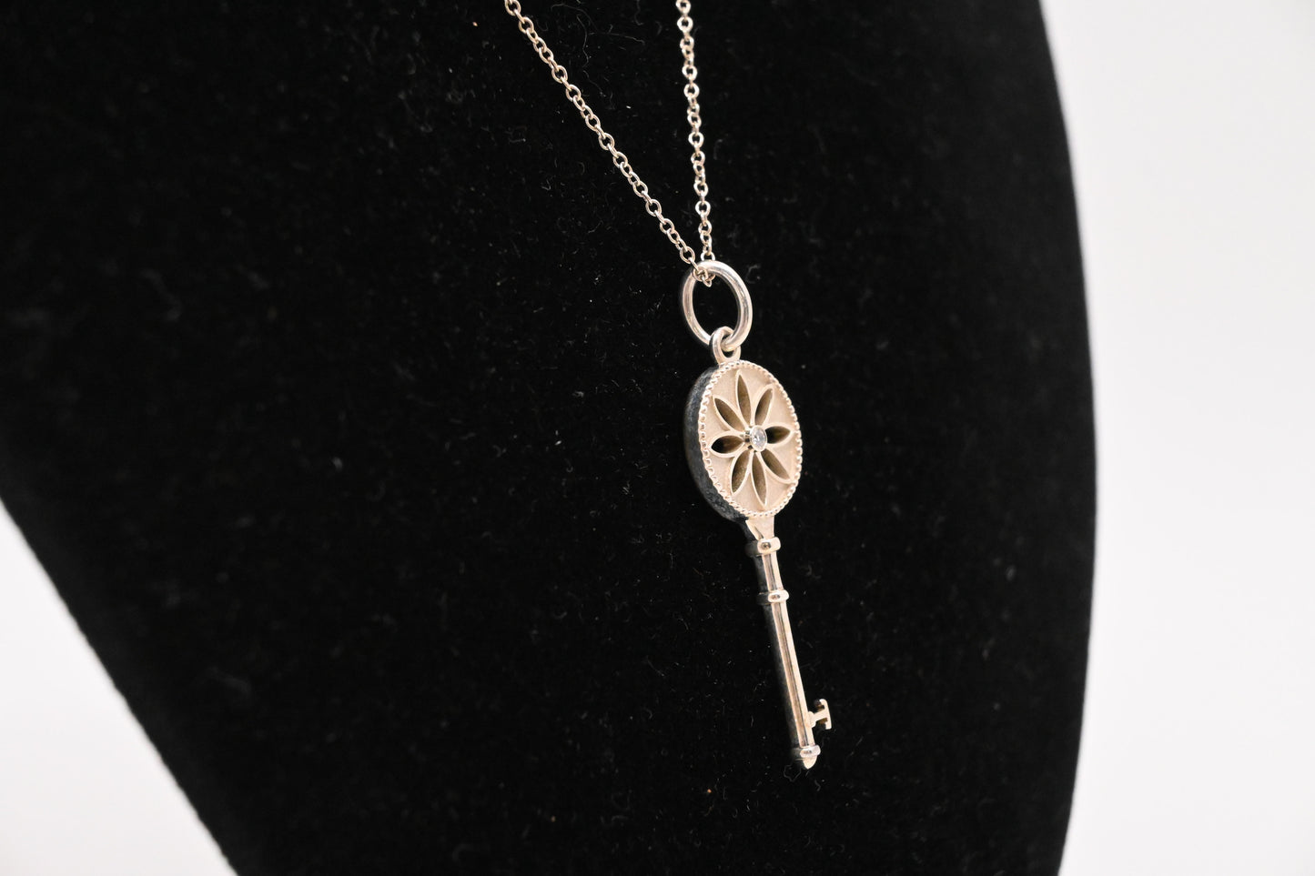 Tiffany & Co. Daisy Key Pendant Necklace in Sterling Silver