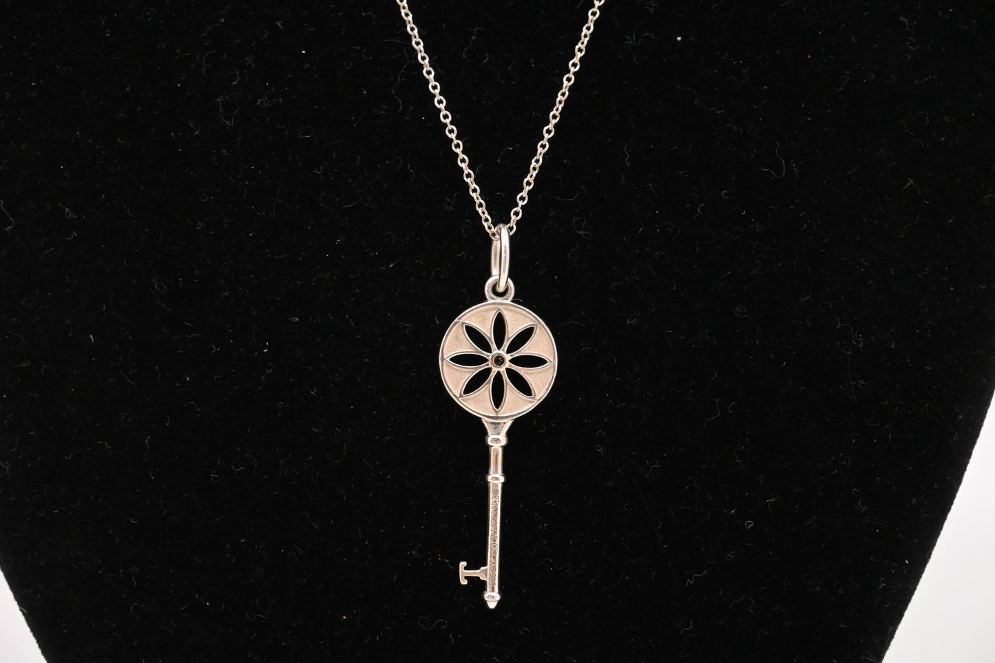 Tiffany & Co. Daisy Key Pendant Necklace in Sterling Silver