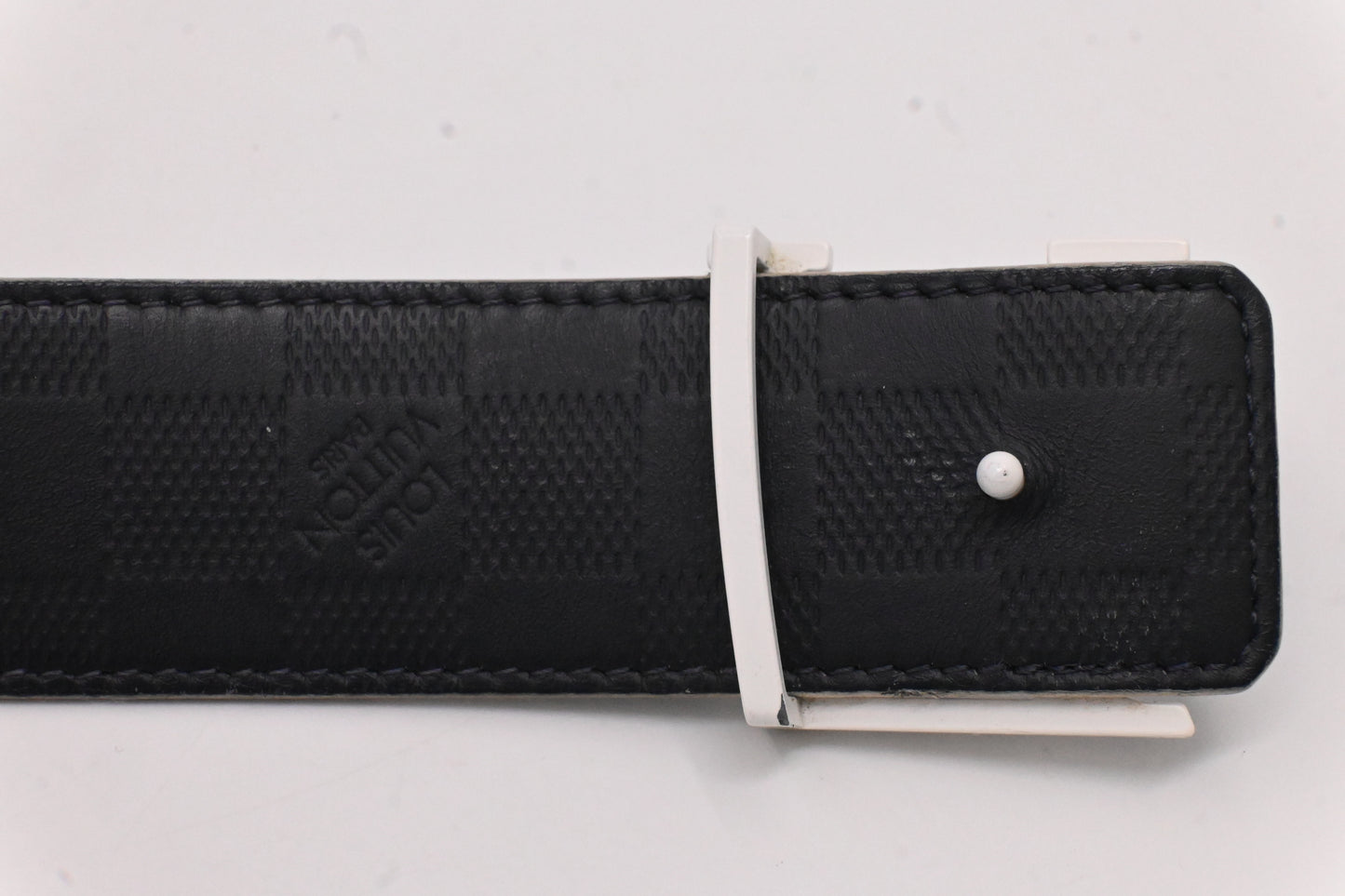 Louis Vuitton Initials Reversible Belt in Damier Cobalt Canvas