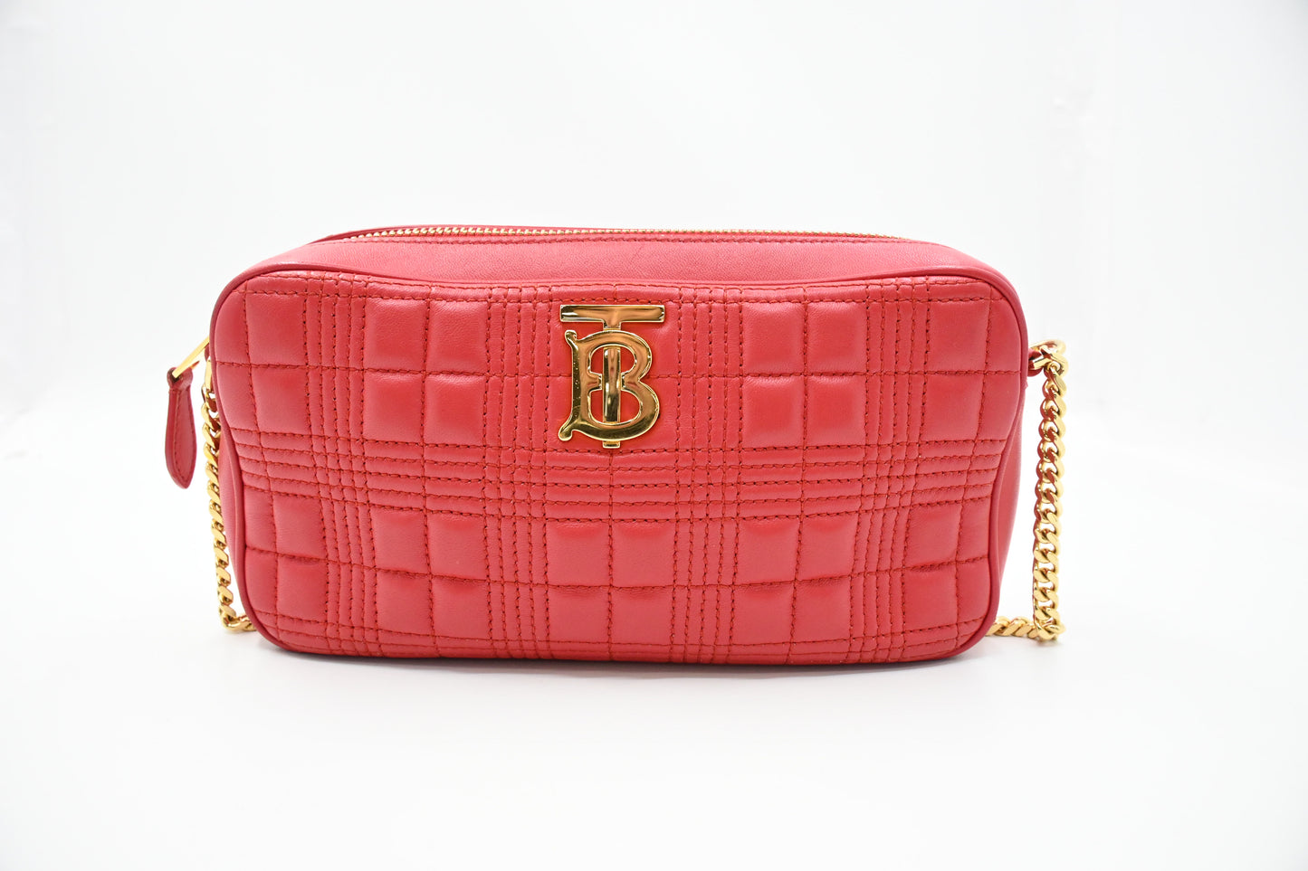 Burberry Lola Camera Bag in Red Leather